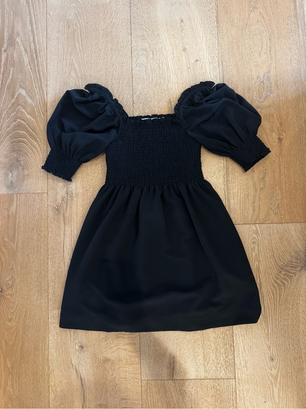 Hill House Black Puff-Sleeve Smocked Dress (Perfect for women or kids!!)